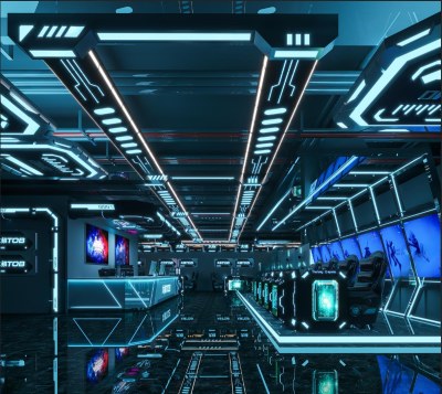 现代网吧网咖3D模型下载